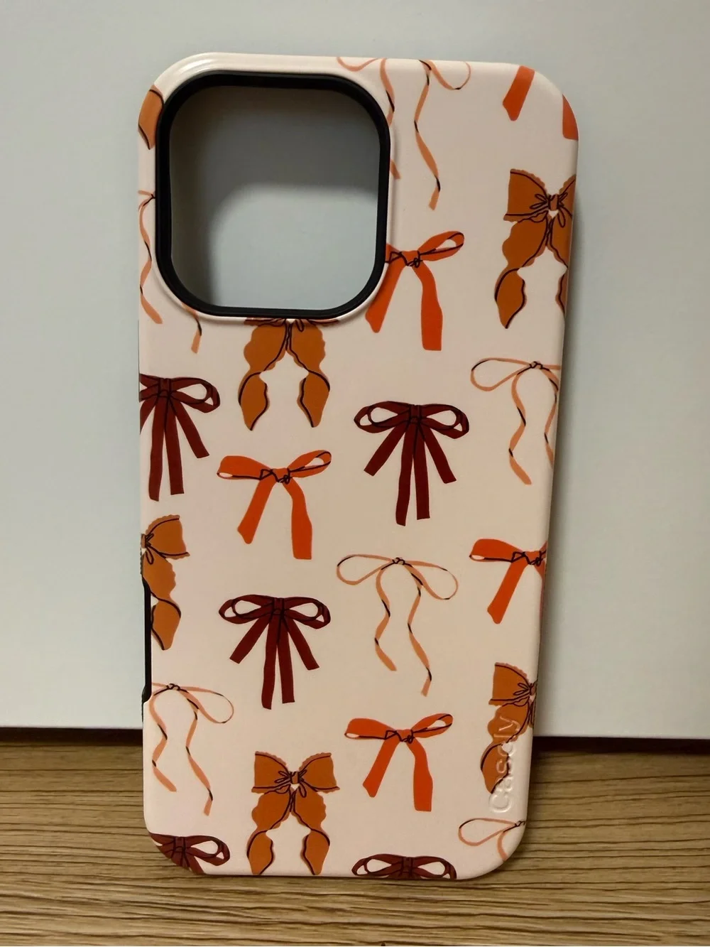 Casely Autumn Orange Bow Pattern Phone Case
